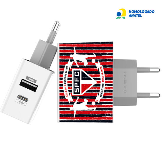 Carregador Turbo Power 18W Gocase - Iphone / Android - São Paulo - Escudo