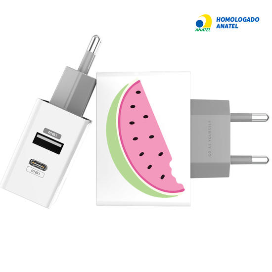Carregador Turbo Power 18W Gocase - Iphone / Android - Watermelon