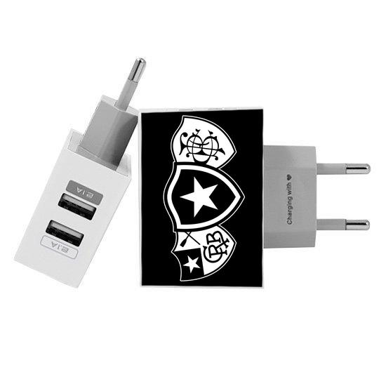 Customized Dual Usb Wall Charger for iPhone and Android - Botafogo Escudos (EU plug compatible)