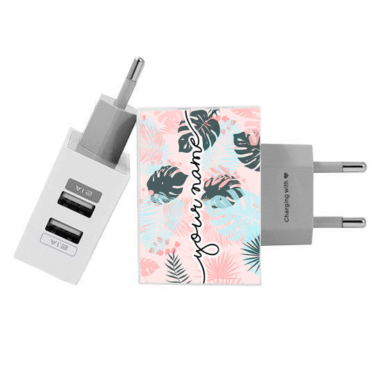 Customized Dual Usb Wall Charger for iPhone and Android - Carregador Personalizado iPhone/Android Duplo USB de Parede Gocase - Summer Candy by Niina Secrets (EU plug compatible)