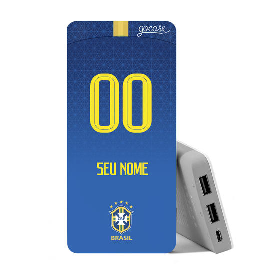 Carregador Portátil Power Bank (10000mAh) - Seleção Brasileira - Uniforme Azul