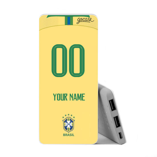 Power Bank Slim Portable Charger (5000mAh) - Seleção Brasileira - Uniforme Amarelo