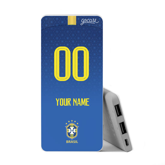 Power Bank Slim Portable Charger (5000mAh) - Seleção Brasileira - Uniforme Azul