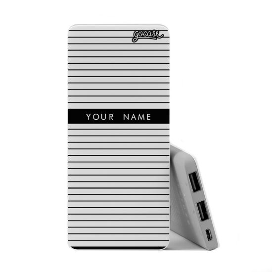 Power Bank Slim Portable Charger (5000mAh) - Classic Stripes