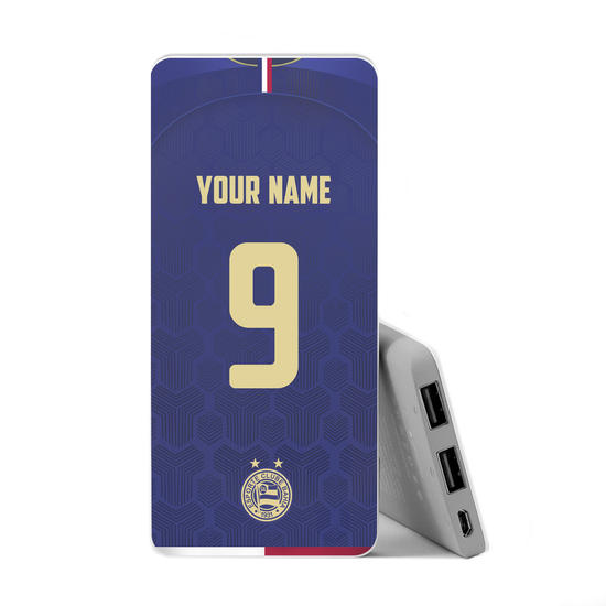 Power Bank Slim Portable Charger (5000mAh) - Carregador Portátil Power Bank Slim (5000mAh) - ESPORTE CLUBE BAHIA UNIFORME III Personalizado