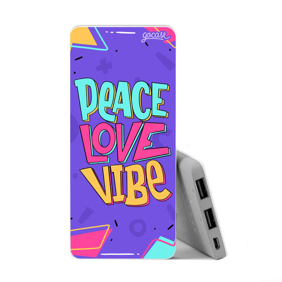 Power Bank Slim Portable Charger (5000mAh) - Carregador Portátil Power Bank Slim (5000mAh) - Lollapalooza - Peace Love Vibe