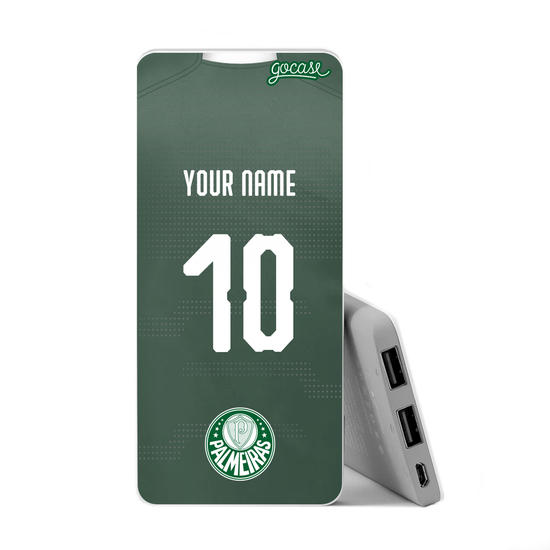 Power Bank Slim Portable Charger (5000mAh) - Carregador Portátil Power Bank Slim (5000mAh) - Palmeiras - Unifome I - 2019 - Personalizado