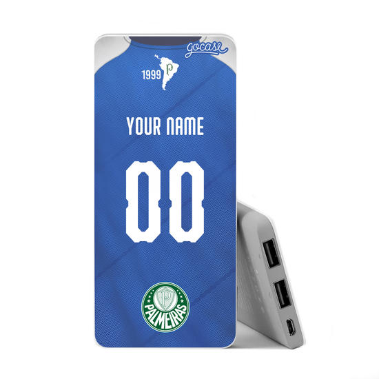 Power Bank Slim Portable Charger (5000mAh) - Carregador Portátil Power Bank Slim (5000mAh) - Palmeiras - Uniforme - 1999 - Personalizado