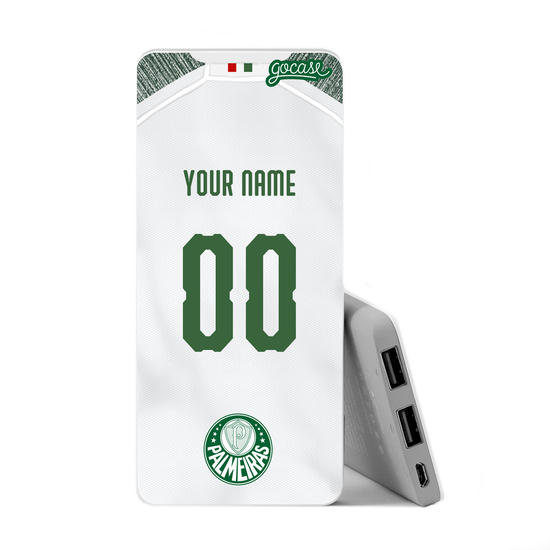Power Bank Slim Portable Charger (5000mAh) - Carregador Portátil Power Bank Slim (5000mAh) - Palmeiras - Uniforme II - 2019 - Personalizado