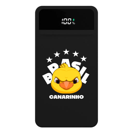 Carregador Portátil Turbo 10000mah Preto - Seleção Brasileira - Canarinho