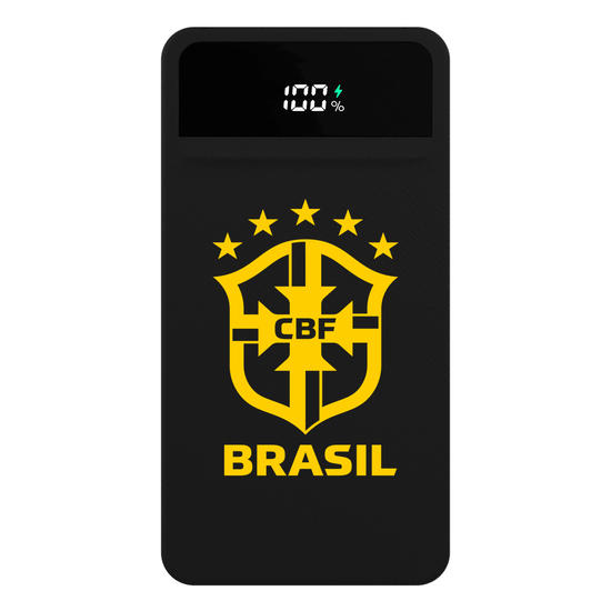 Carregador Portátil Turbo 10000mah Preto - Seleção Brasileira - Escudo