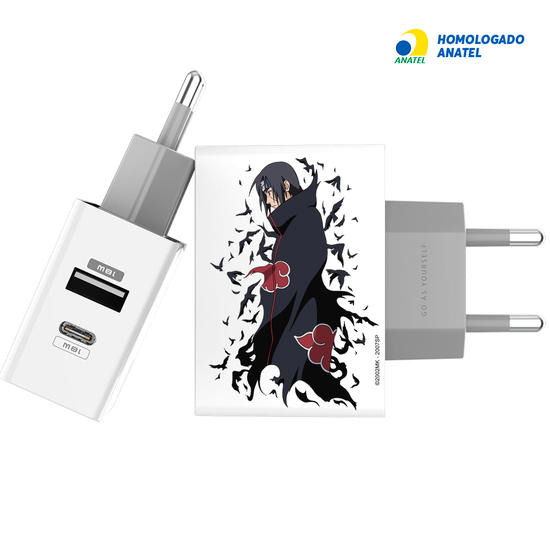 Carregador Turbo Power 18W Gocase - Iphone / Android - Naruto - Itachi Corvos
