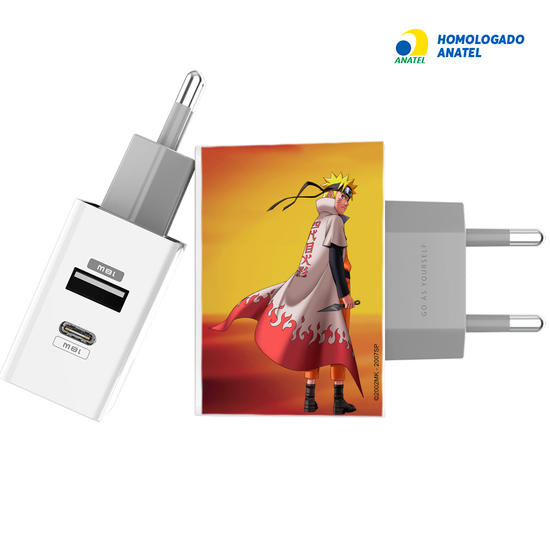 Carregador Turbo Power 18W Gocase - Iphone / Android - Naruto - Hokage