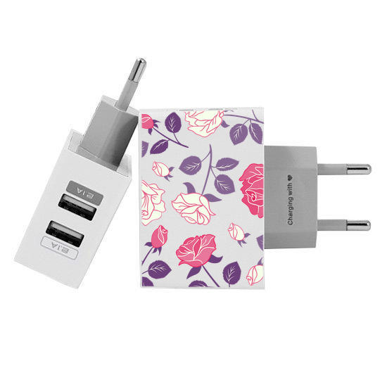 Customized Dual Usb Wall Charger for iPhone and Android - Decor (EU plug compatible)