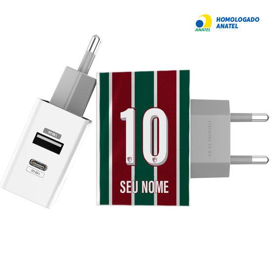 Carregador Turbo Power 18W Gocase - Iphone / Android - Fluminense - Uniforme 1