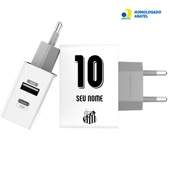 Carregador Turbo Power 18W Gocase - Iphone / Android - Santos - Uniforme 1 - 2019