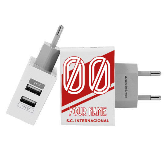 Customized Dual Usb Wall Charger for iPhone and Android - Internacional - Uniforme 2 2019 - Customizado (EU plug compatible)