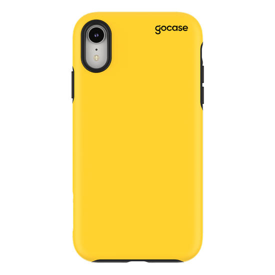 Capinha para celular Duo Amarelo e Preto - Clear