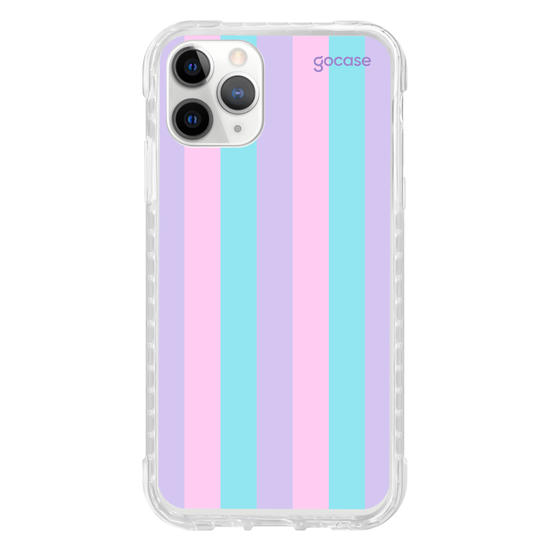 Capinha para celular Listras Tons Pasteis