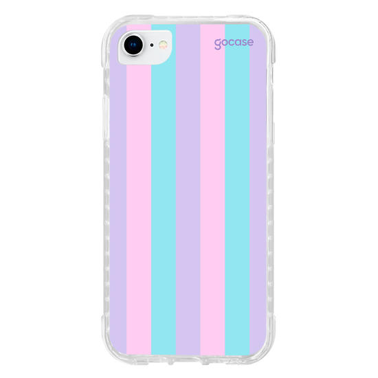 Capinha para celular Listras Tons Pasteis