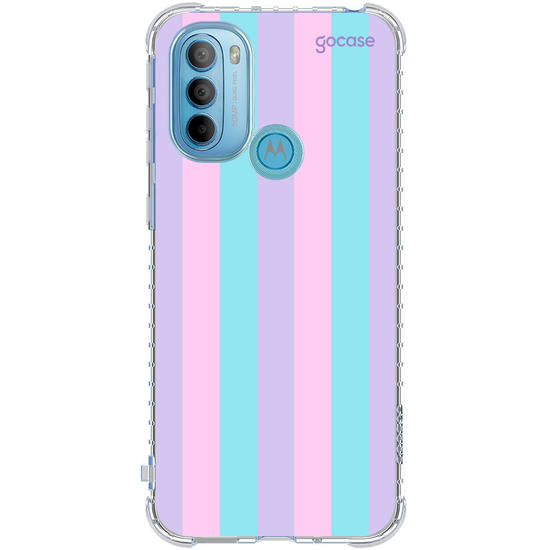 Capinha para celular Listras Tons Pasteis