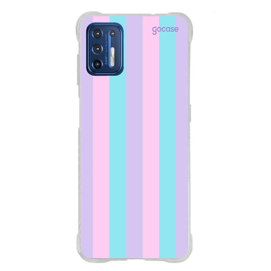Capinha para celular Listras Tons Pasteis
