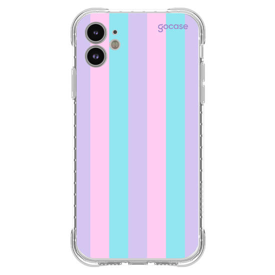 Capinha para celular Listras Tons Pasteis