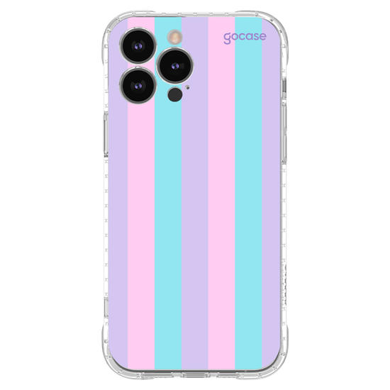 Capinha para celular Listras Tons Pasteis