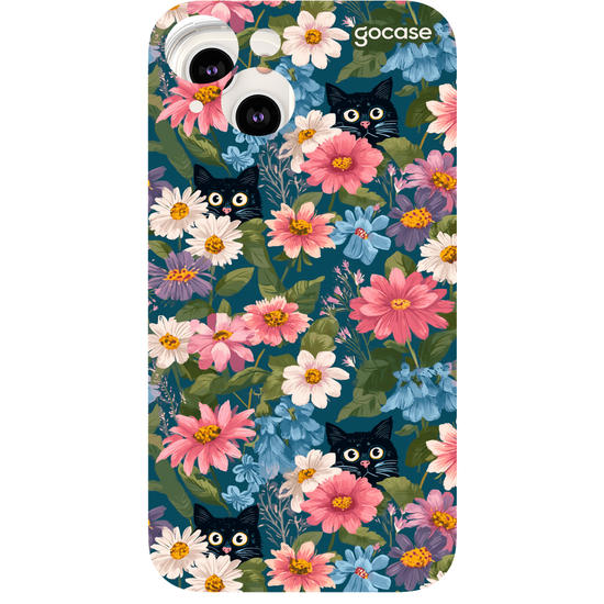 Capinha para celular  Cat Flowers