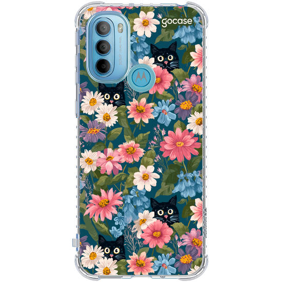 Capinha para celular  Cat Flowers