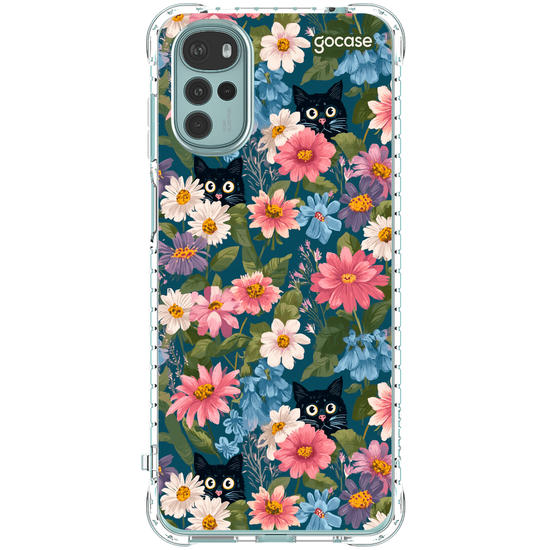 Capinha para celular  Cat Flowers