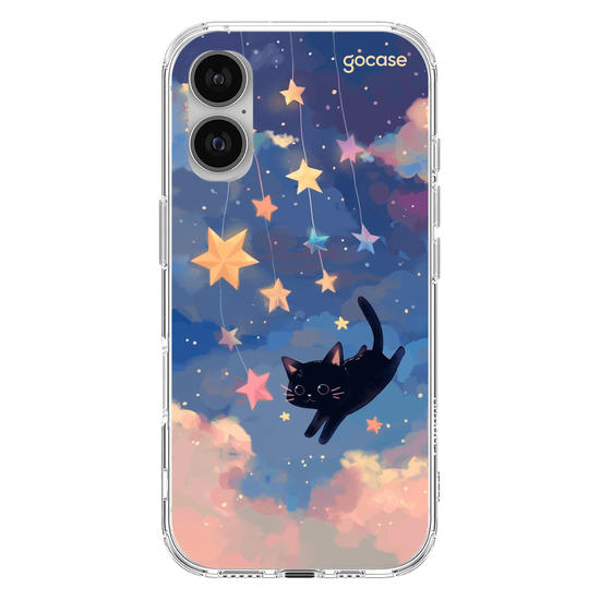 Capinha para celular  Gatinho e as Estrelas