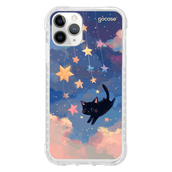 Capinha para celular  Gatinho e as Estrelas