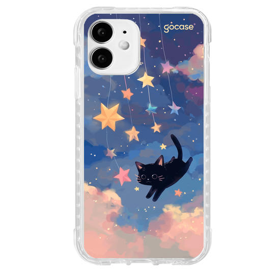 Capinha para celular  Gatinho e as Estrelas