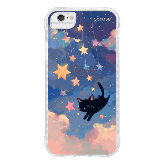 Capinha para celular  Gatinho e as Estrelas