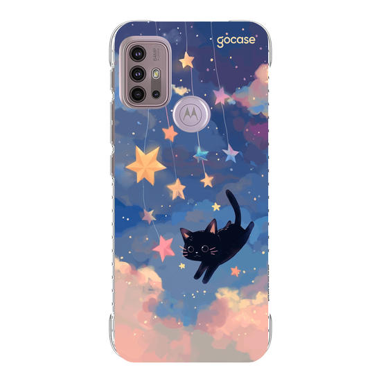 Capinha para celular  Gatinho e as Estrelas
