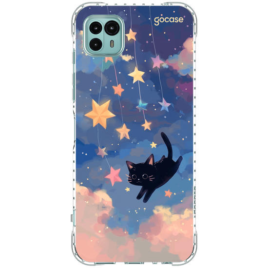 Capinha para celular  Gatinho e as Estrelas