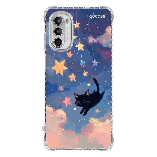 Capinha para celular  Gatinho e as Estrelas