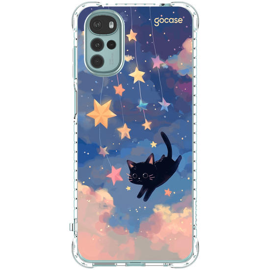 Capinha para celular  Gatinho e as Estrelas