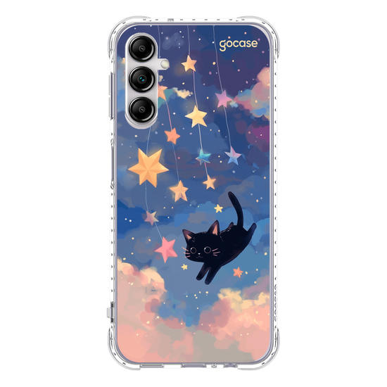 Capinha para celular  Gatinho e as Estrelas