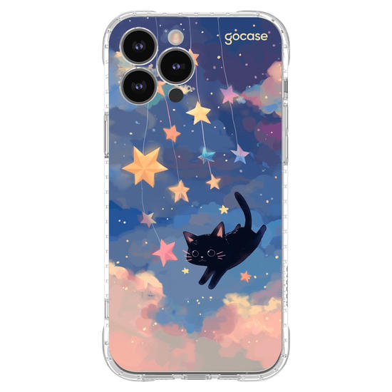 Capinha para celular  Gatinho e as Estrelas