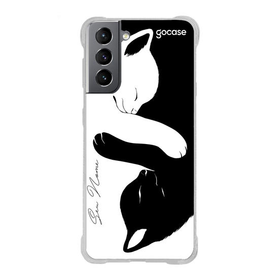 Capinha para celular Cat Yin Yang Capinha para celular Cat Yin Yang