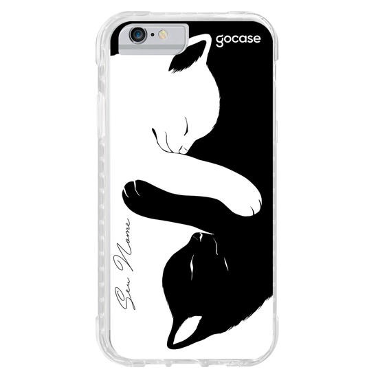 Capinha para celular Cat Yin Yang Capinha para celular Cat Yin Yang