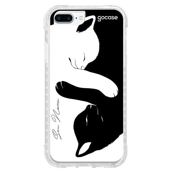 Capinha para celular Cat Yin Yang Capinha para celular Cat Yin Yang
