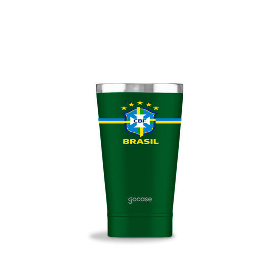 Copo Térmico Cerveja + Ebook - CBF - Brasil Core - Verde