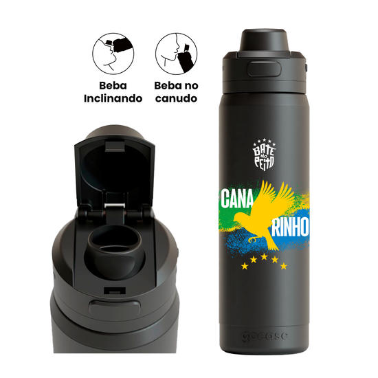 Garrafa Térmica Flip Pro - CBF - Canarinho