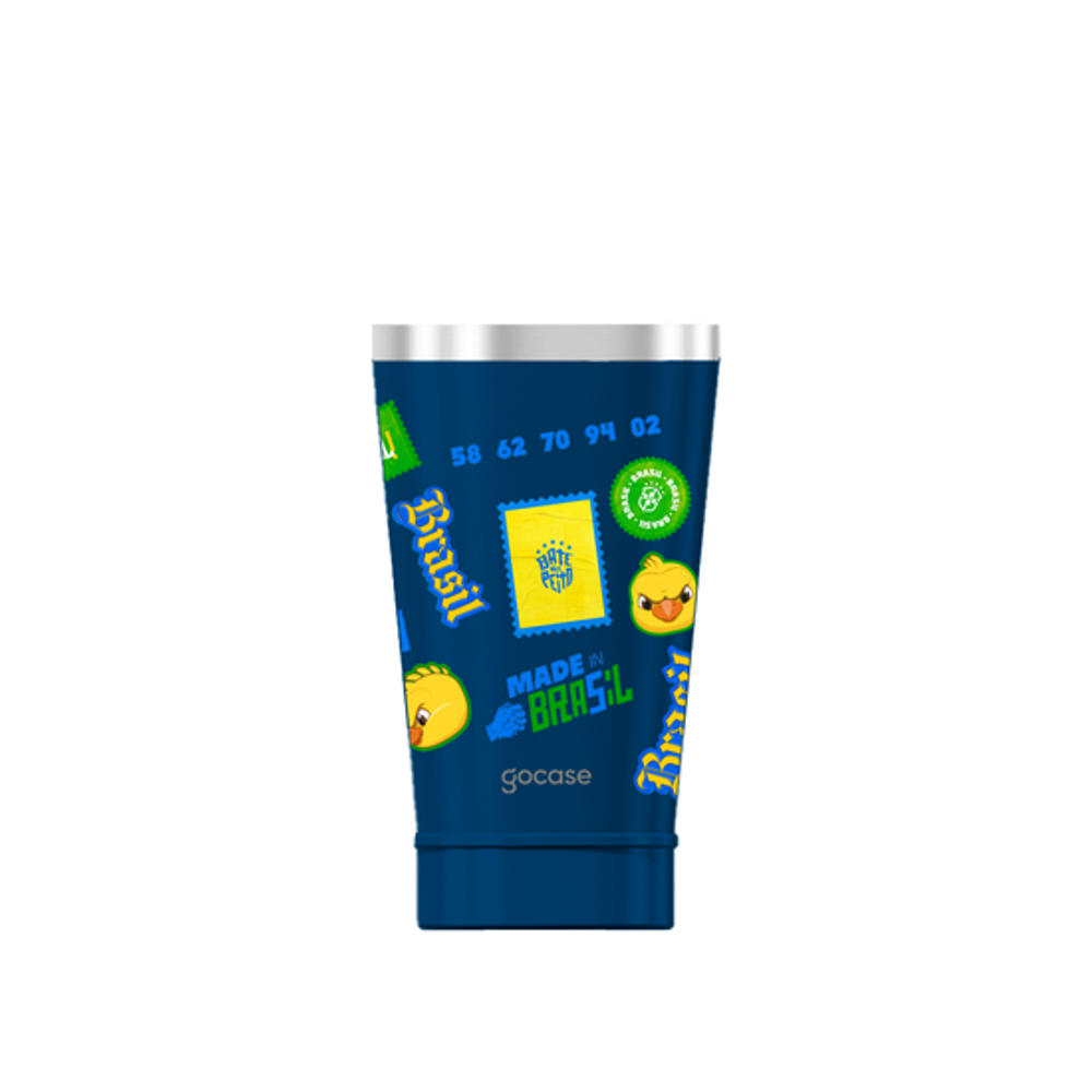 Copo Térmico Cerveja + Ebook - CBF - Pattern Selos - 470ml