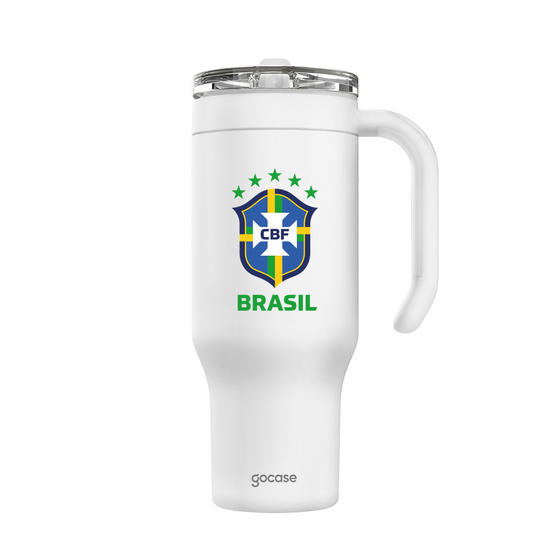 Copo Térmico Life + Ebook - CBF - Uniforme Casual Personalizado
