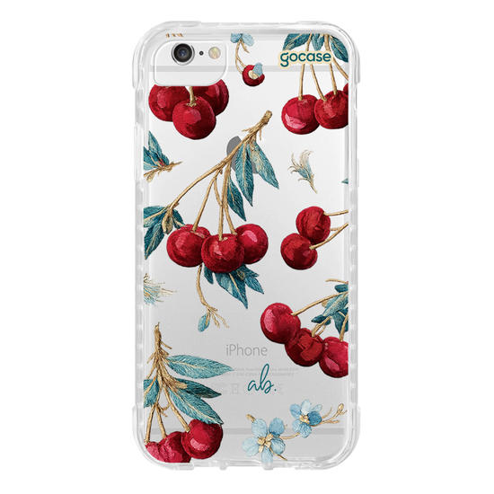 Capinha para celular  Cerejas Bordadas Vintage