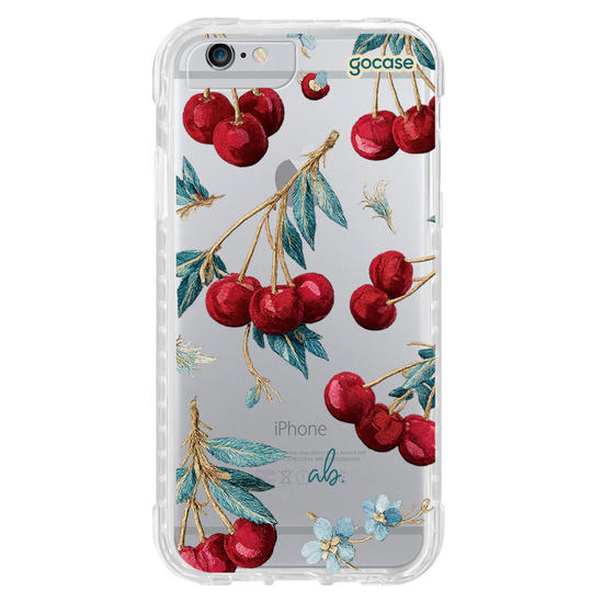 Capinha para celular  Cerejas Bordadas Vintage